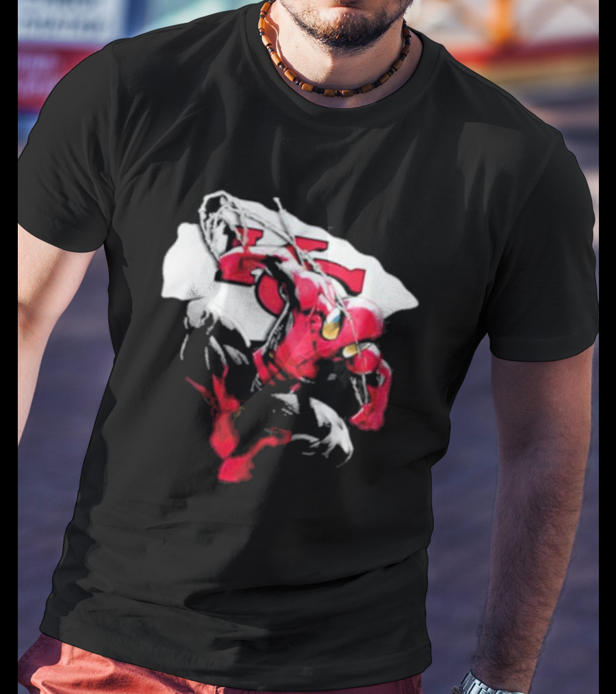 Kansas City Chiefs Spiderman KC Kansas T-Shirt