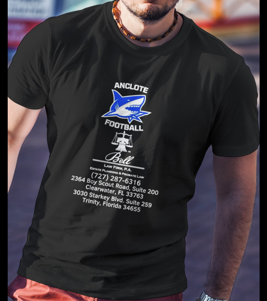 Anclote Football Bell Law Firm P.A. Clearwater Trinity Florida T-Shirt