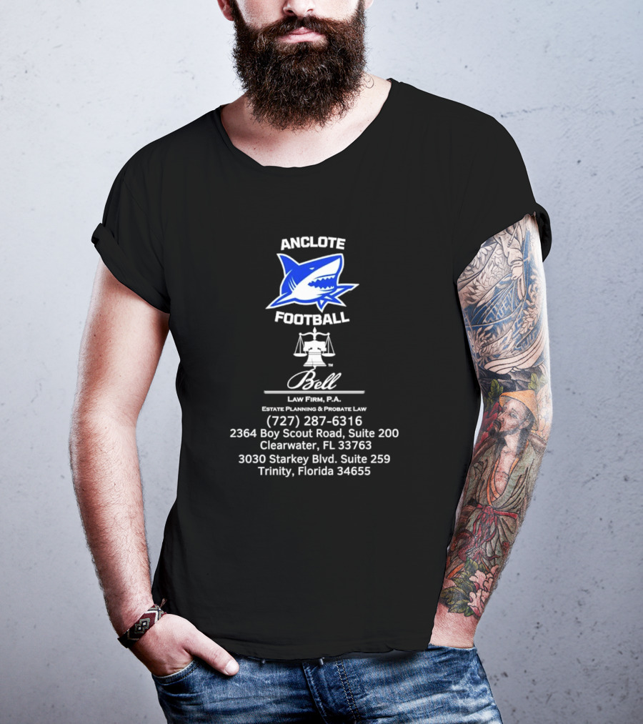 Anclote Football Bell Law Firm P.A. Clearwater Trinity Florida T-Shirt