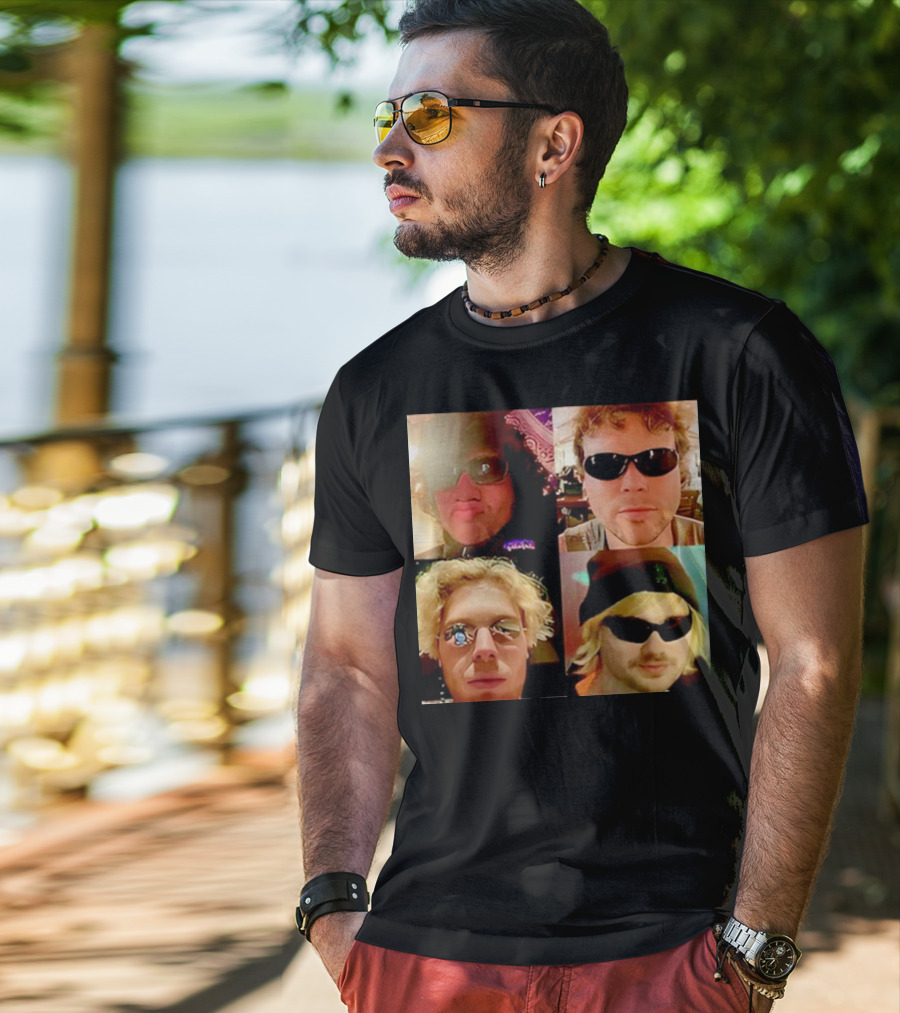 5 Seconds Of Summer Sunglasses Group Collage T-Shirt