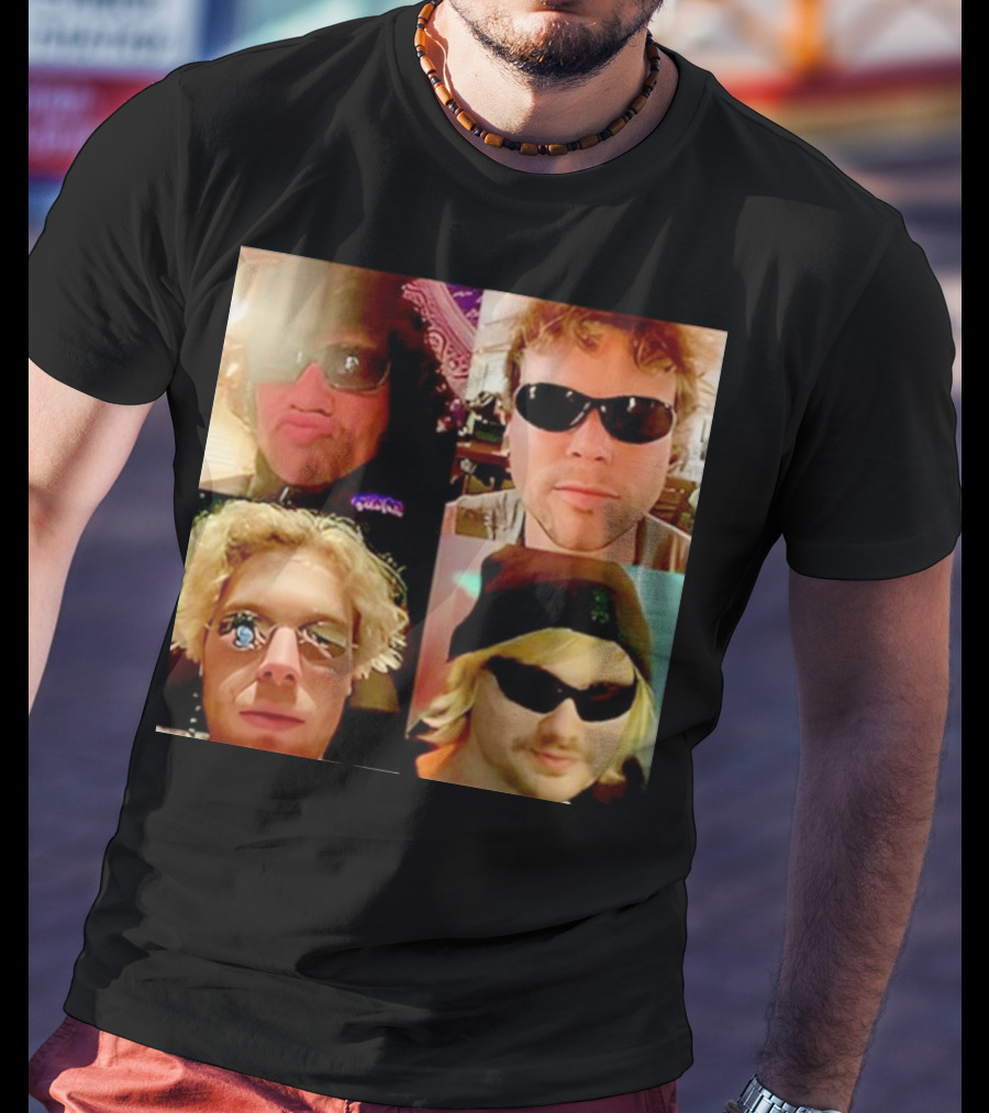 5 Seconds Of Summer Sunglasses Group Collage T-Shirt