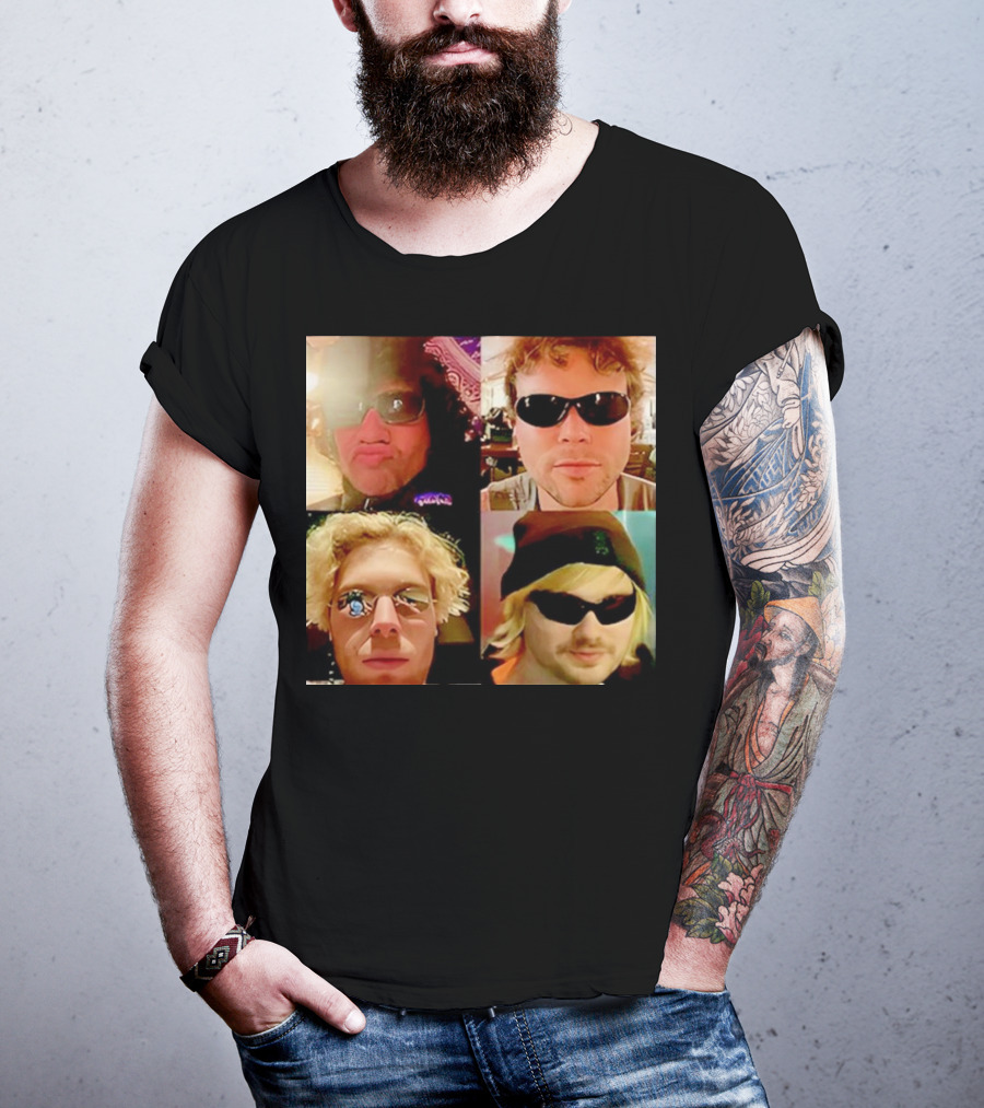5 Seconds Of Summer Sunglasses Group Collage T-Shirt