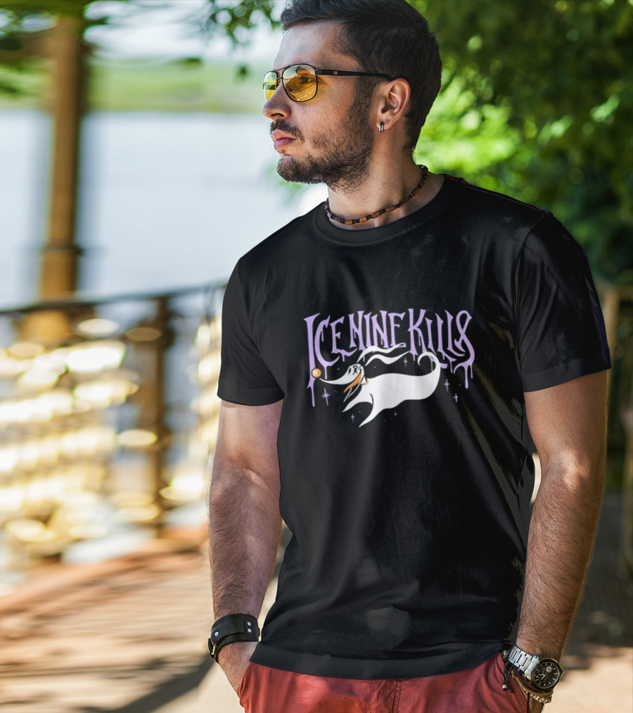 Ice Nine Kills Zero Floating Ghost Dog Halloween Mashup T-Shirt
