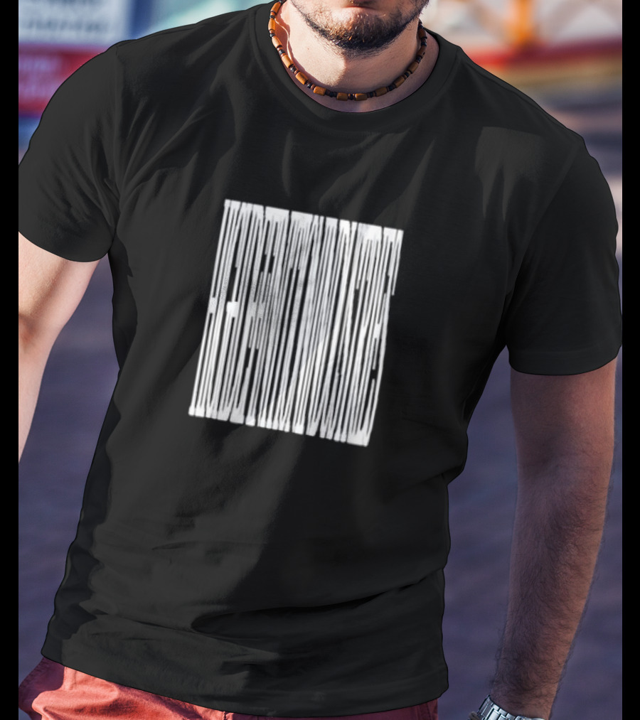 Hidden Industries Blue Barcode Puff Print T-Shirt
