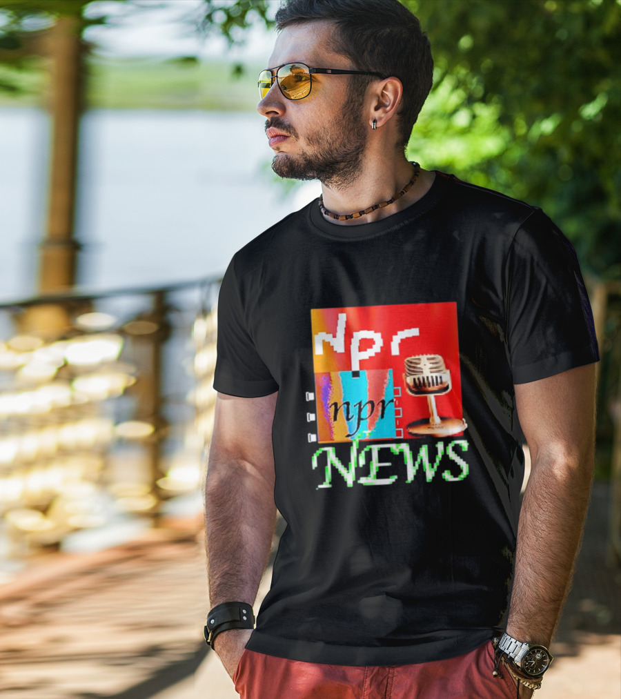 Npr Tiktok Npr News Microphone T-Shirt