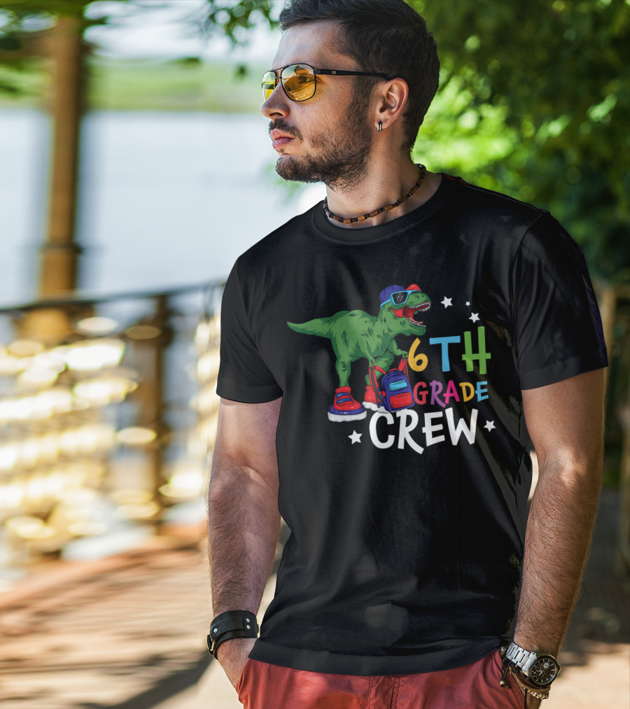 6th Grade Crew Dinosaur Back To School Fun T-Shirt