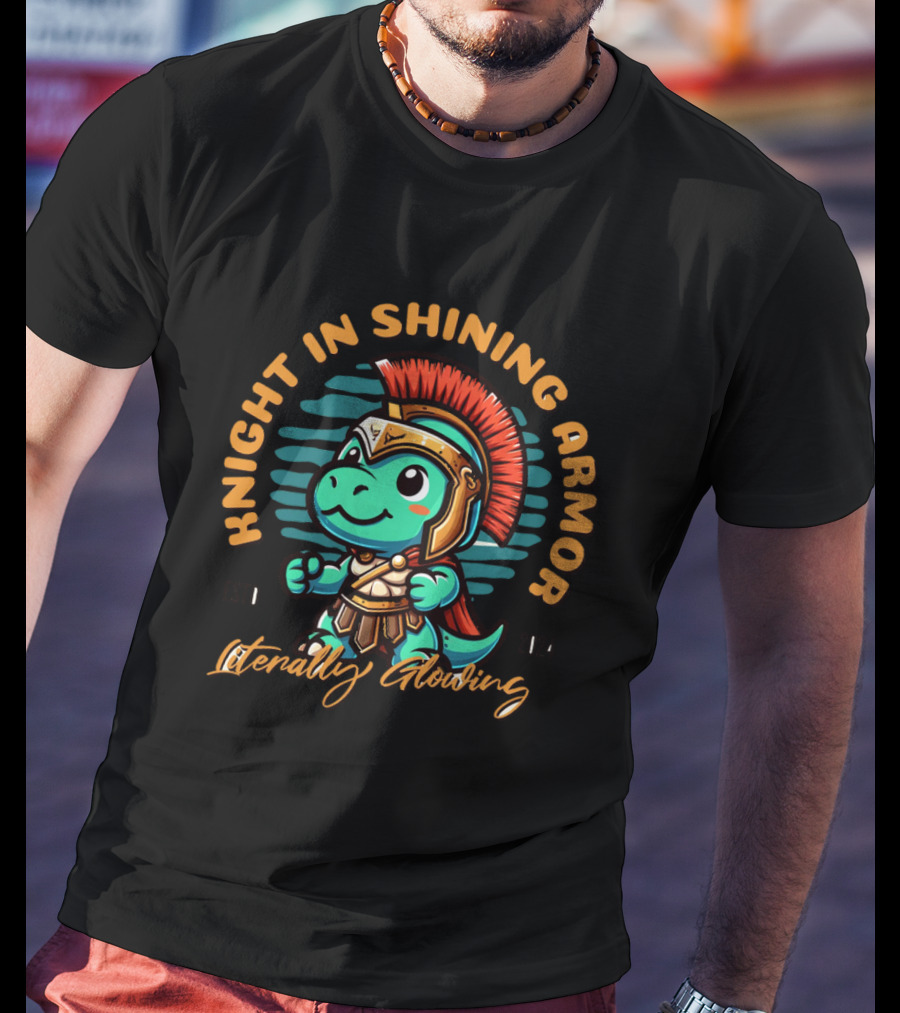 Knight In Shining Armor Literally Glowing Baby Knight T-Shirt