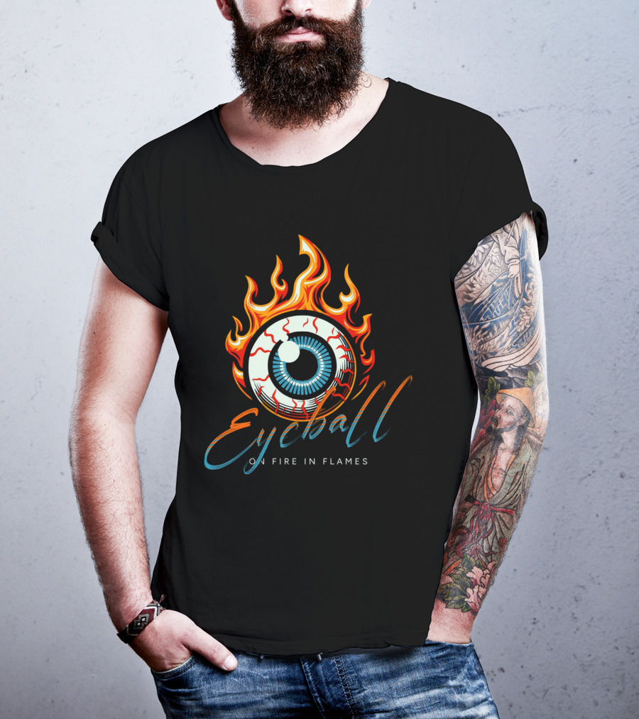 Eyeball On Fire In Flames T-Shirt