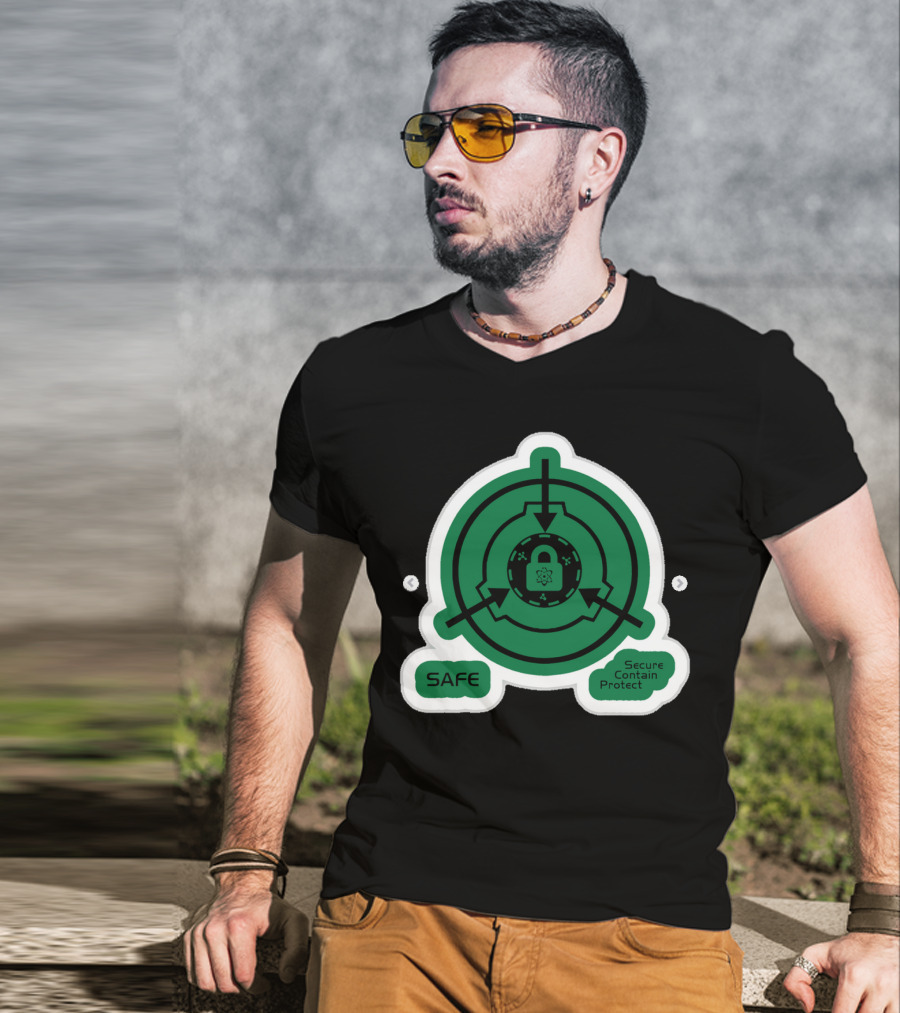 SCP Foundation Safe Classification Secure Contain Protect Lock T-Shirt