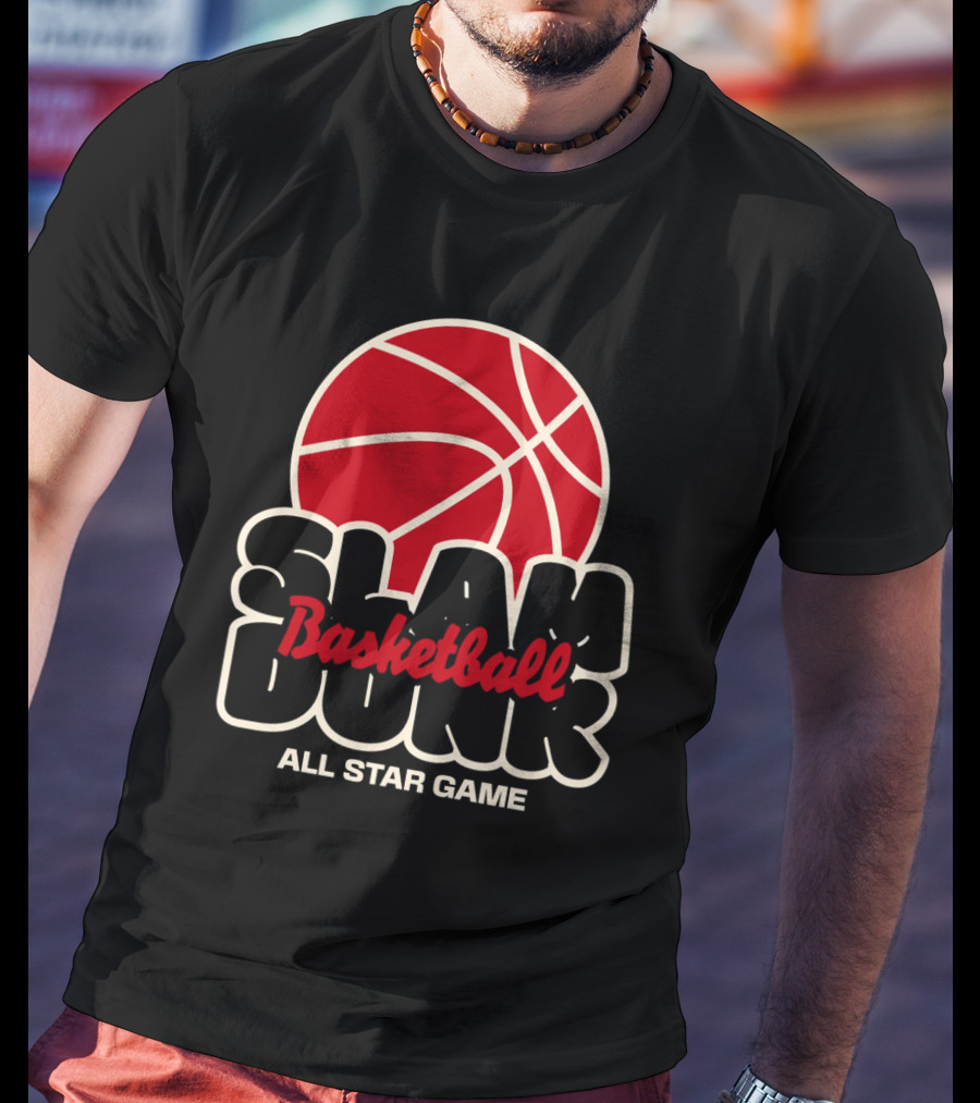 Slam Dunk Basketball All Star Game Red Basketball T-Shirt