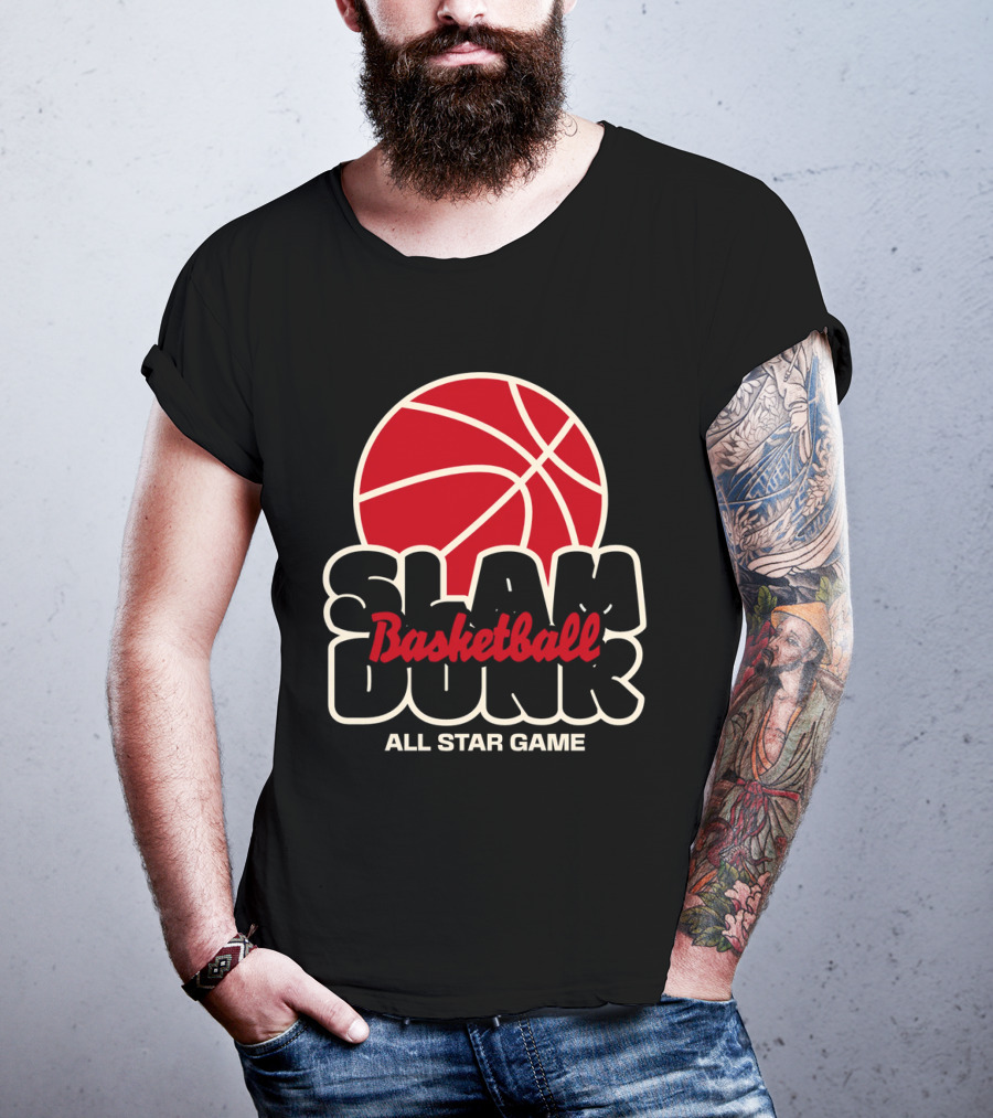 Slam Dunk Basketball All Star Game Red Basketball T-Shirt