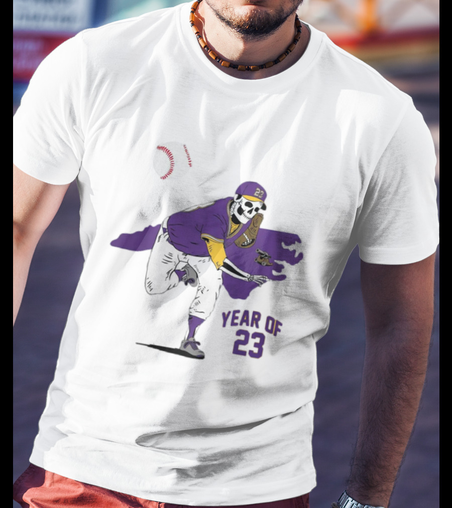 Year Of 23 EC Skeleton Baseball Pitcher T-Shirt