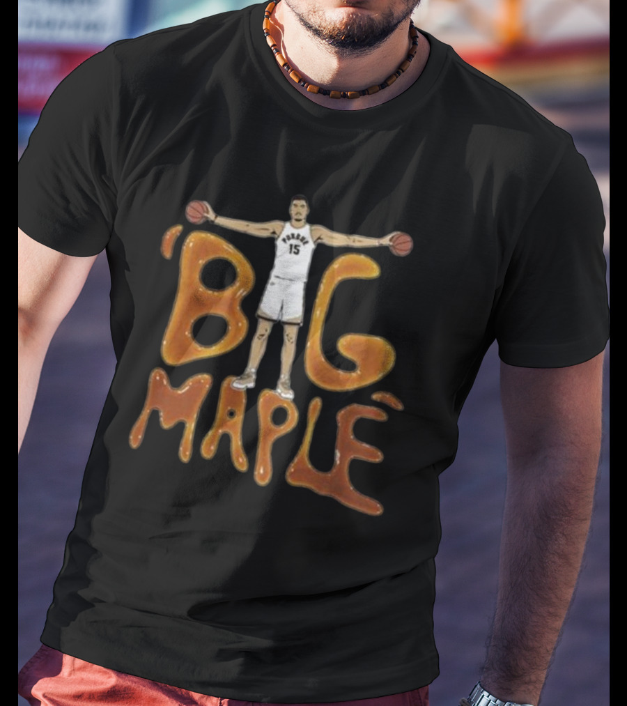 Zach Edey Big Maple Basketball Number 15 Dribbling T-Shirt