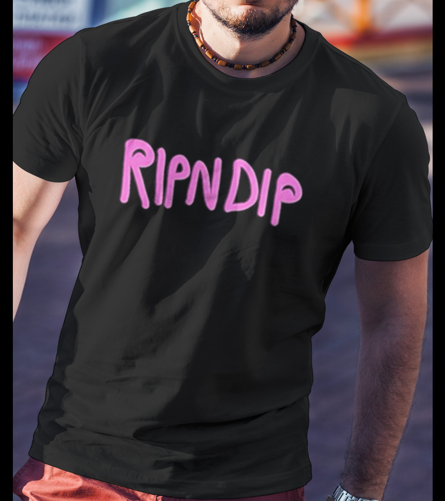 RIPNDIP Pink Retro Block Letters T-Shirt