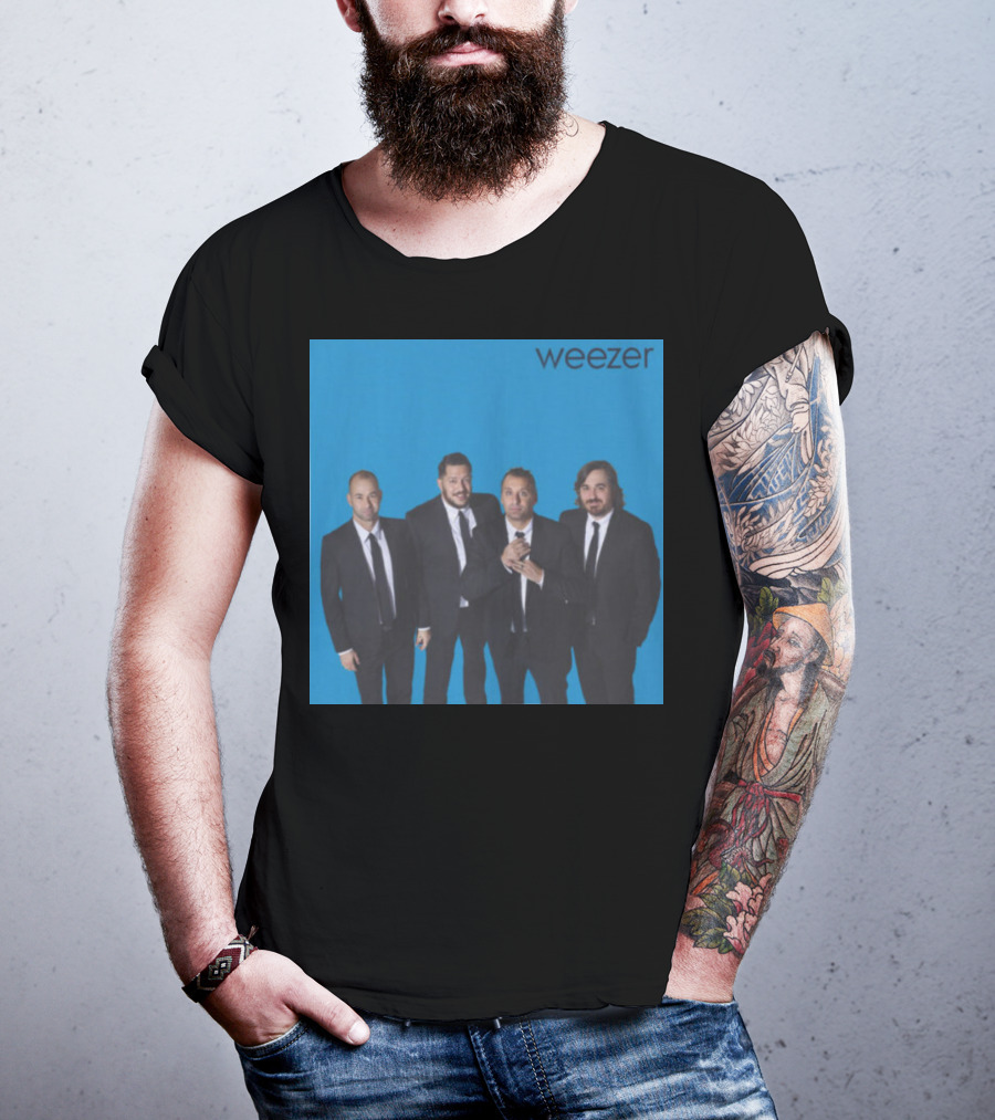 Weezer Impractical Jokers Blue Album Cover Homage T-Shirt