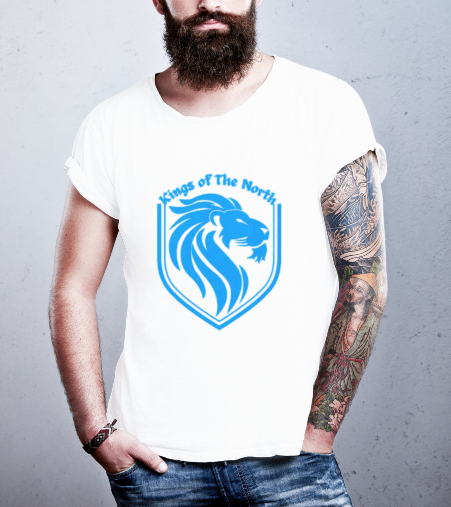 Detroit Lions Blue Crest Kings Of The North T-Shirt