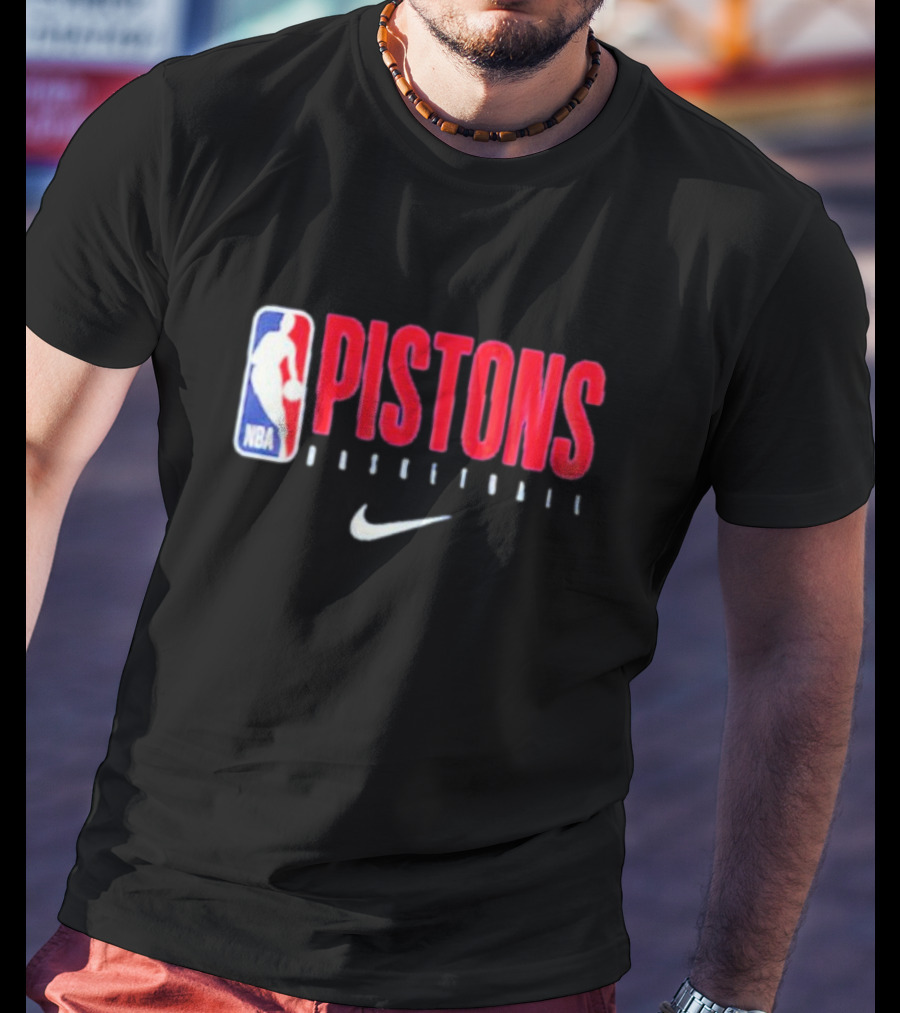 Pistons Basketball NBA Logo Joe Johnson Detroit Pistons T-Shirt