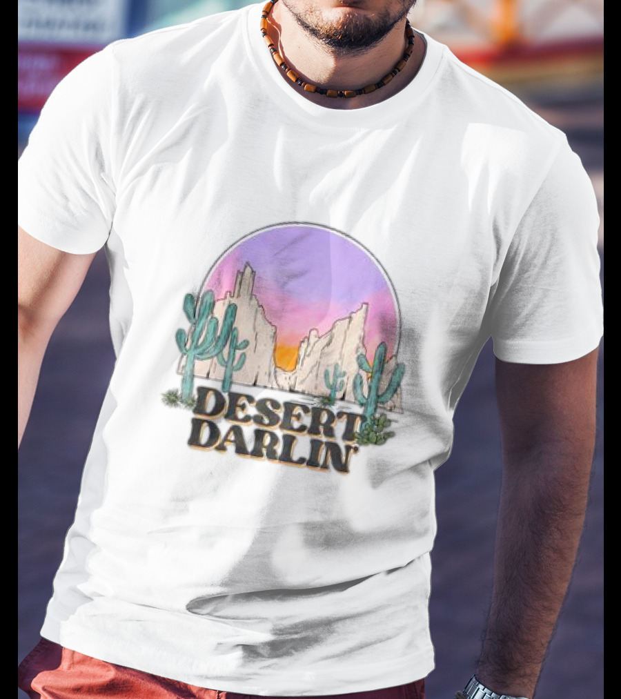 Desert Darlin Cactus Sunset On Champion T-Shirt