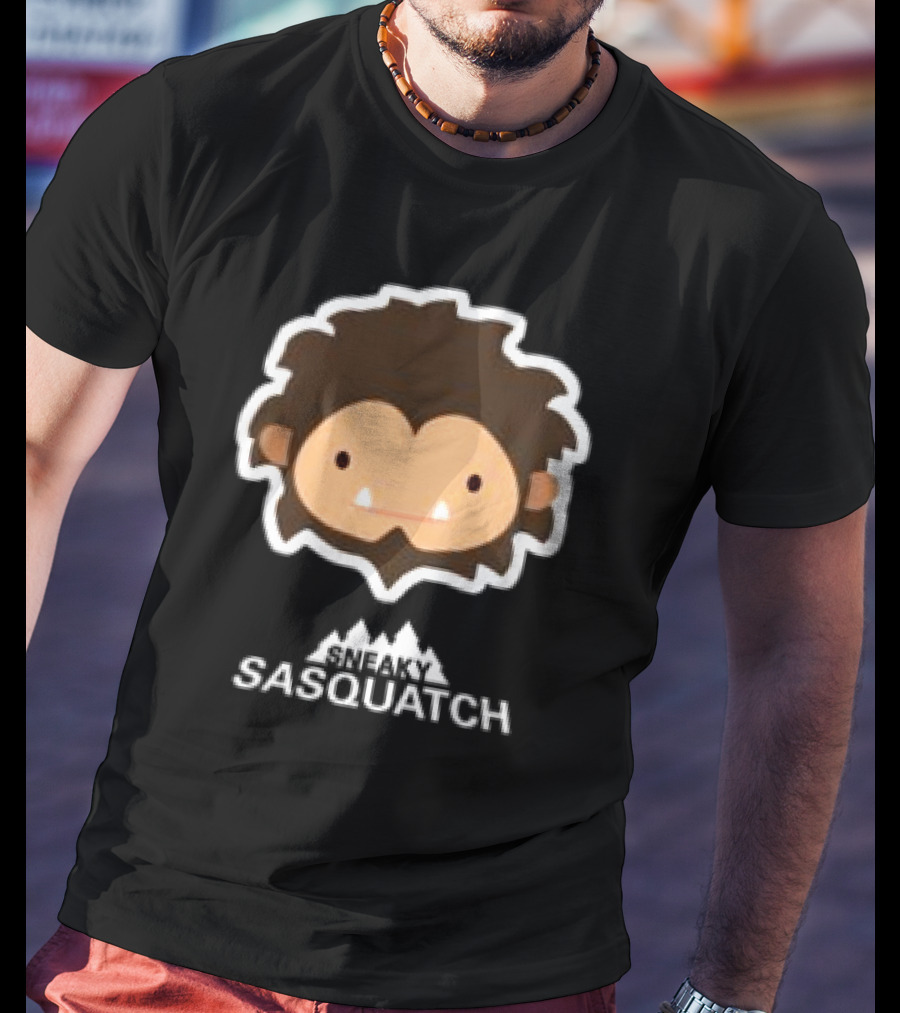 Sneaky Sasquatch Head On Black Gildan Ultra Cotton T-Shirt