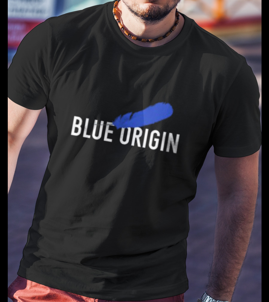 Blue Origin Feather Logo Print T-Shirt
