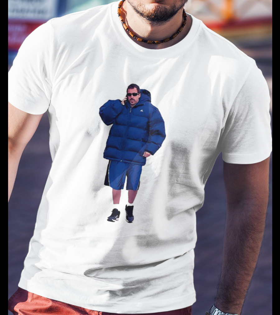 Fakehandshake Hot N Cold Walking In Puffer Jacket And Shorts T-Shirt