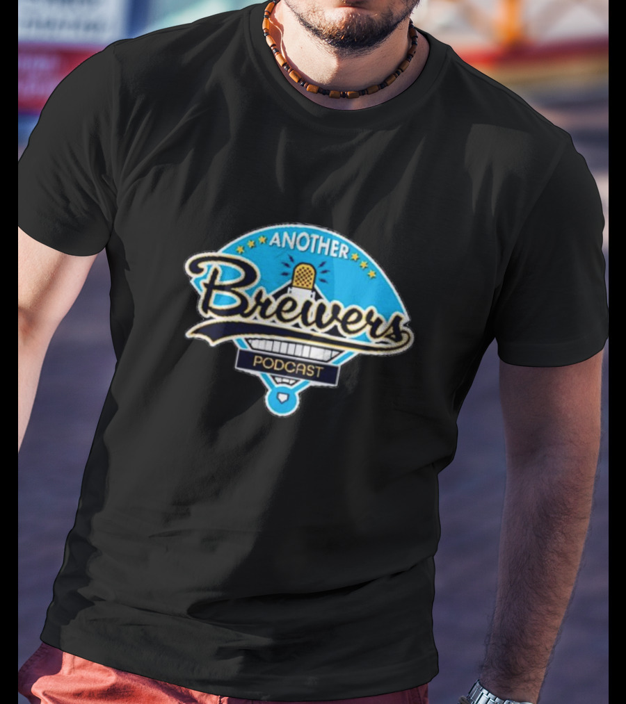 Another Brewers Podcast Blue Microphone And Baseball Diamond T-Shirt