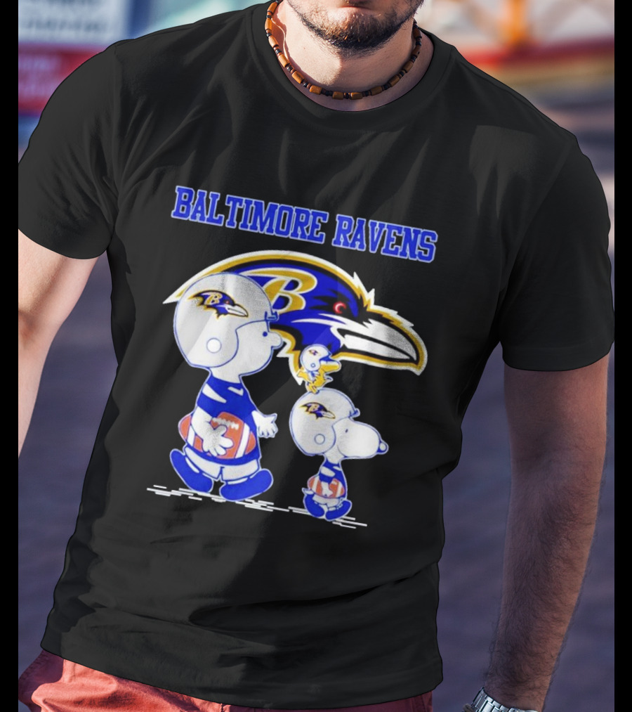 Baltimore Ravens Snoopy Football Helmets Ravens T-Shirt