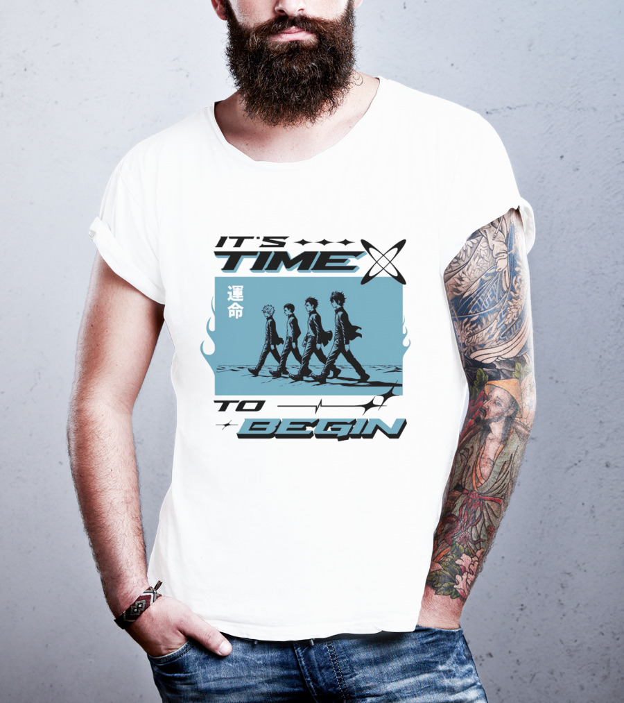 IT'S TIME TO BEGIN 運命 Walking Quartet T-Shirt