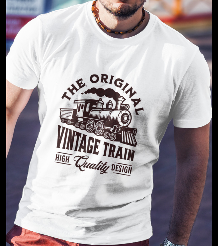 The Original Vintage Train High Quality T-Shirt