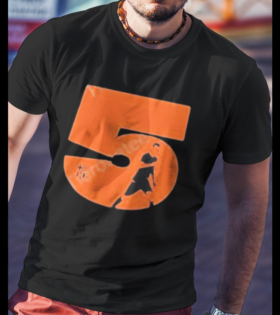 Sergio Number 5 Orange Soccer Player T-Shirt