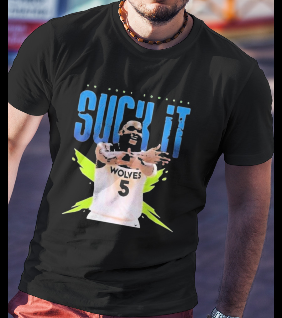 Anthony Edwards Wolves Basketball Suck It T-Shirt