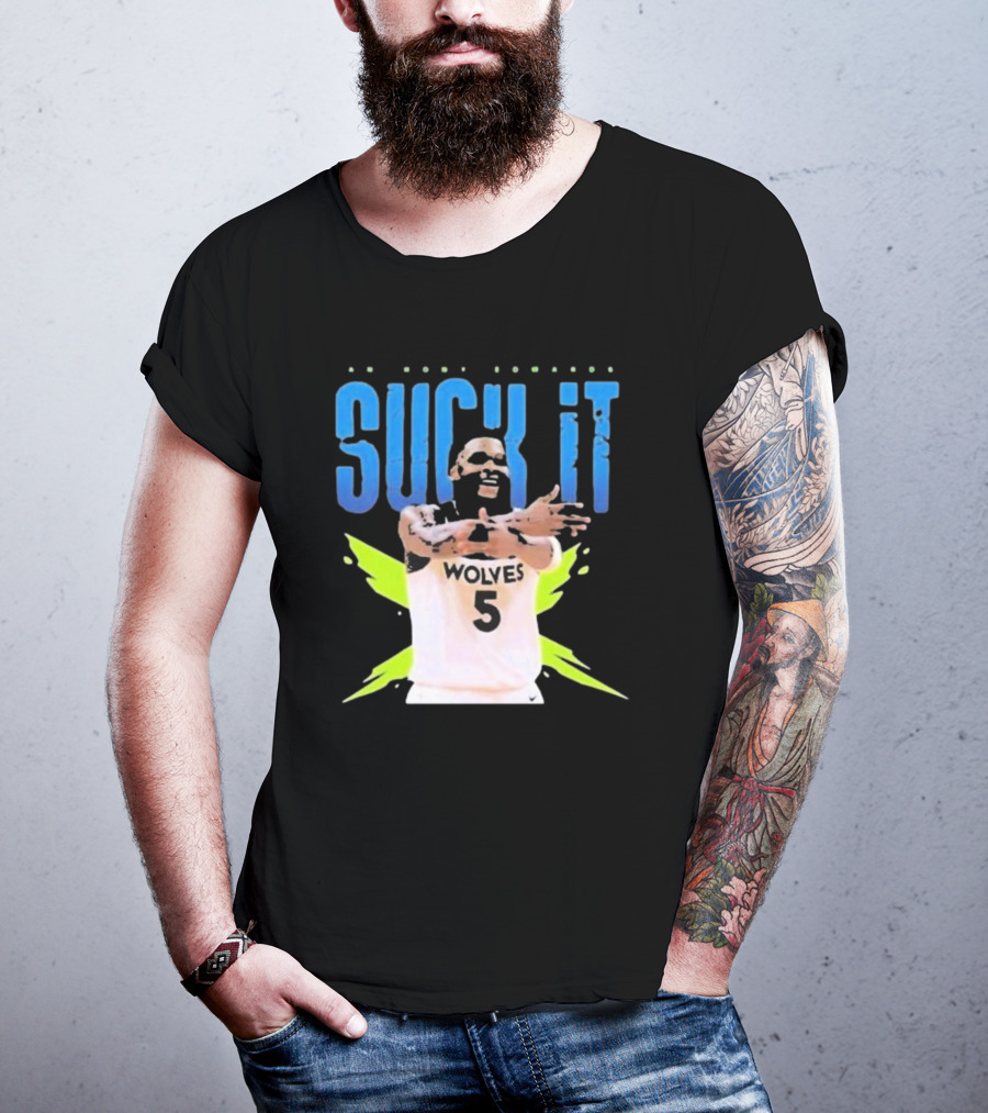 Anthony Edwards Wolves Basketball Suck It T-Shirt