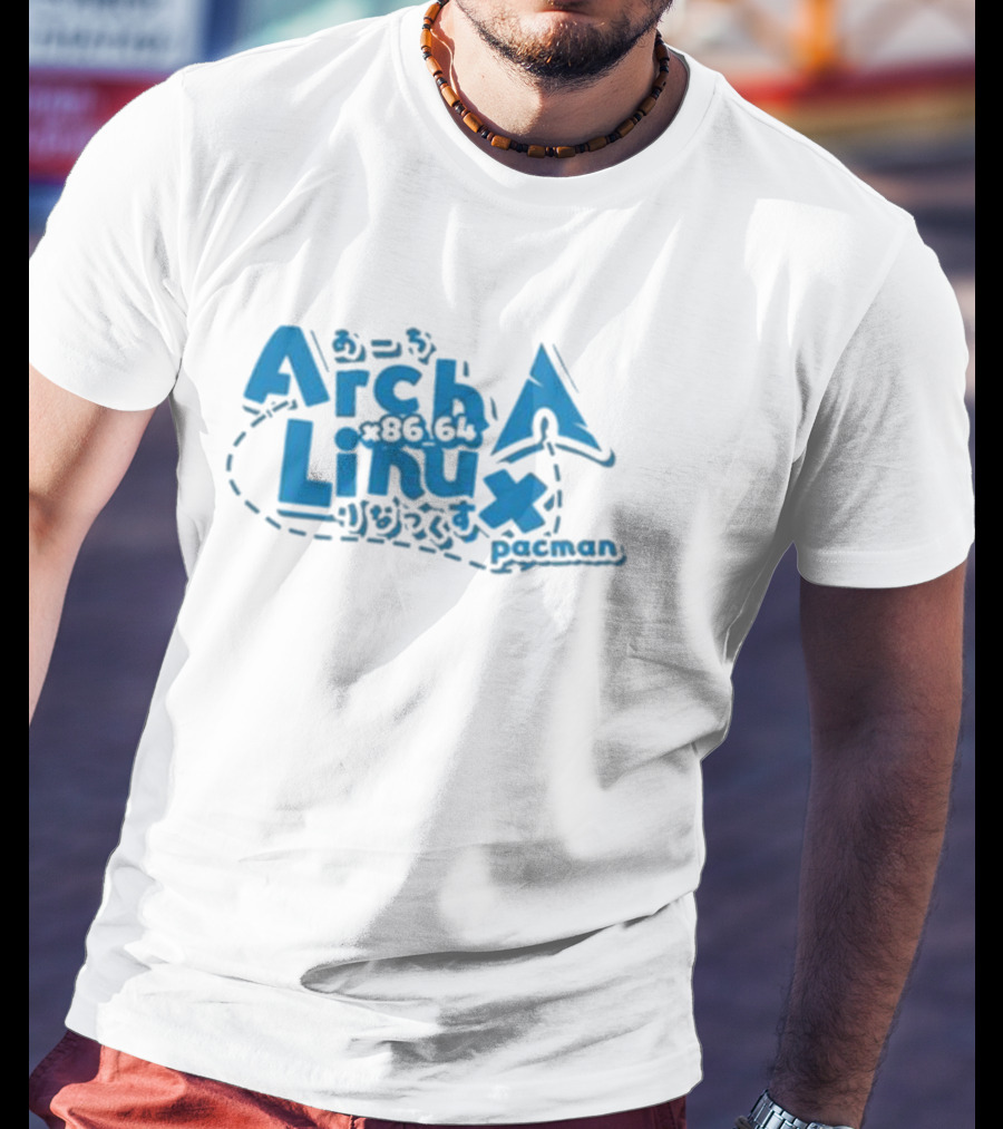 Arch Linux X86_64 Pacman Japanese Text T-Shirt
