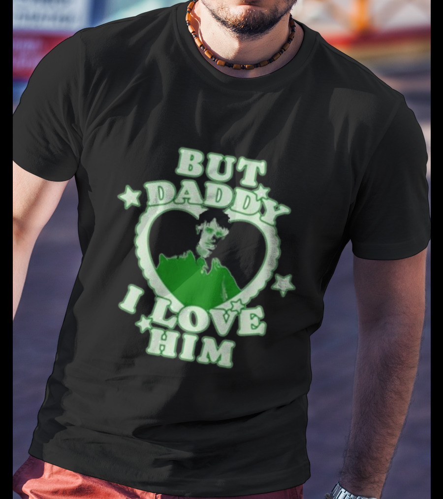 But Daddy I Love Him Draco Malfoy Heart Stars Green Text T-Shirt
