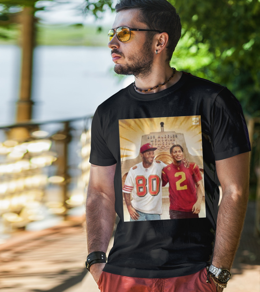 Gridiron Los Angeles Memorial Coliseum Football Legacy 80 2 T-Shirt