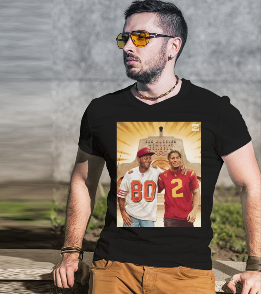Gridiron Los Angeles Memorial Coliseum Football Legacy 80 2 T-Shirt