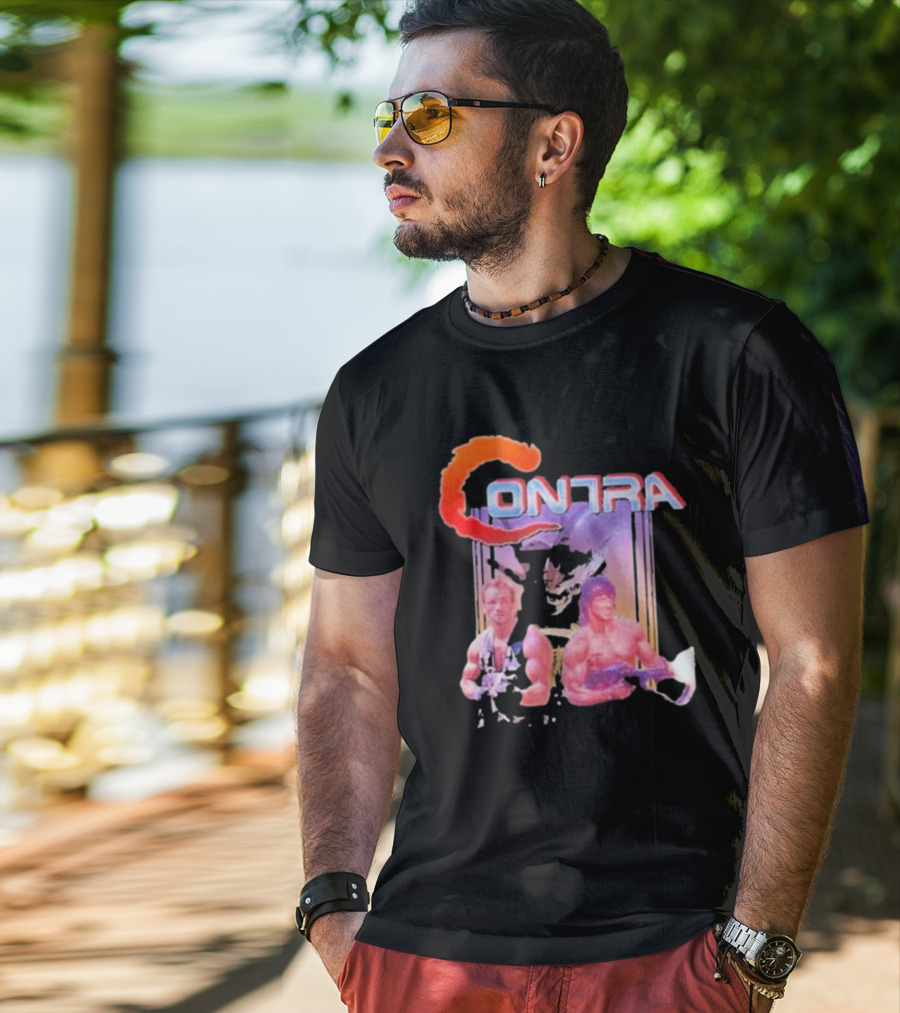 Contra Game Rambo The Terminator Fan Retro Gaming Iconic Duo T-Shirt