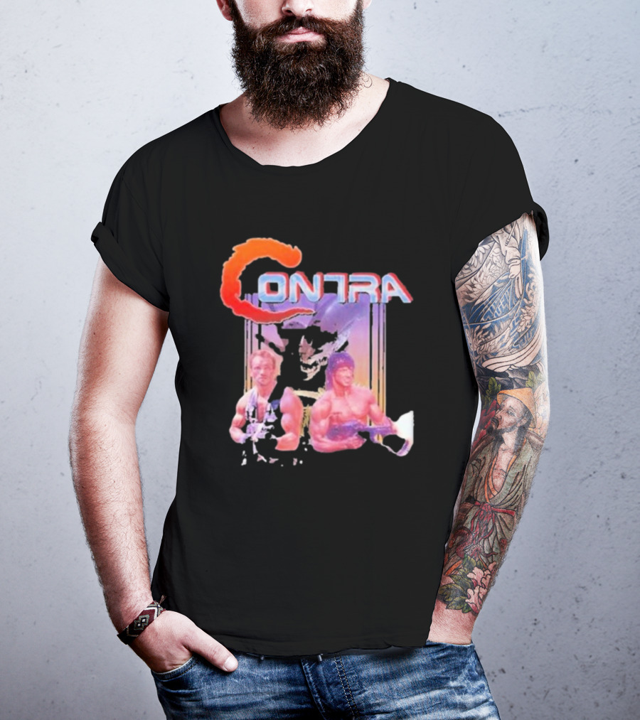 Contra Game Rambo The Terminator Fan Retro Gaming Iconic Duo T-Shirt