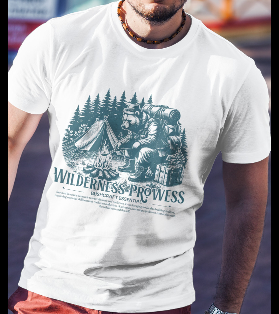 Wilderness Prowess Bushcraft Essential Survival In Nature Canvas T-Shirt