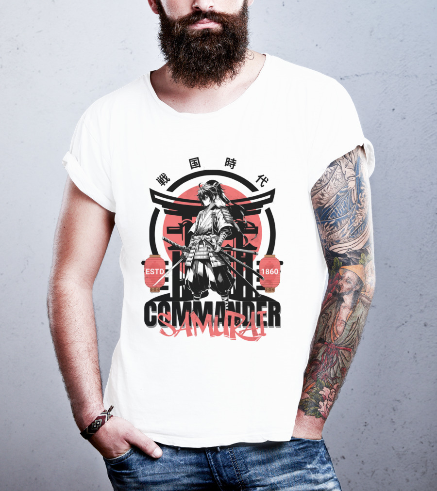 Commander Samurai ESTD 1860 Sengoku Jidai T-Shirt