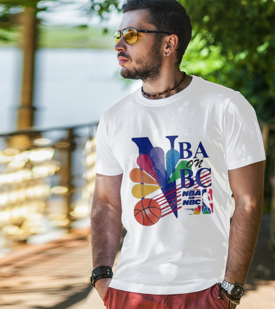 NBA On NBC Vintage Logo J. Kyle Mann Basketball T-Shirt
