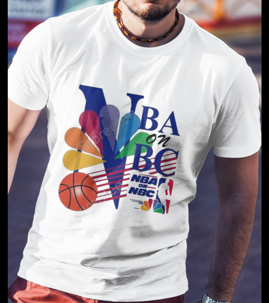 NBA On NBC Vintage Logo J. Kyle Mann Basketball T-Shirt
