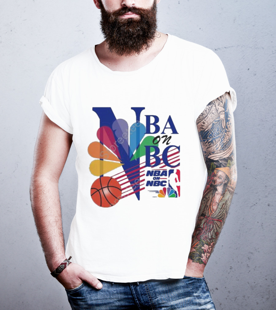 NBA On NBC Vintage Logo J. Kyle Mann Basketball T-Shirt