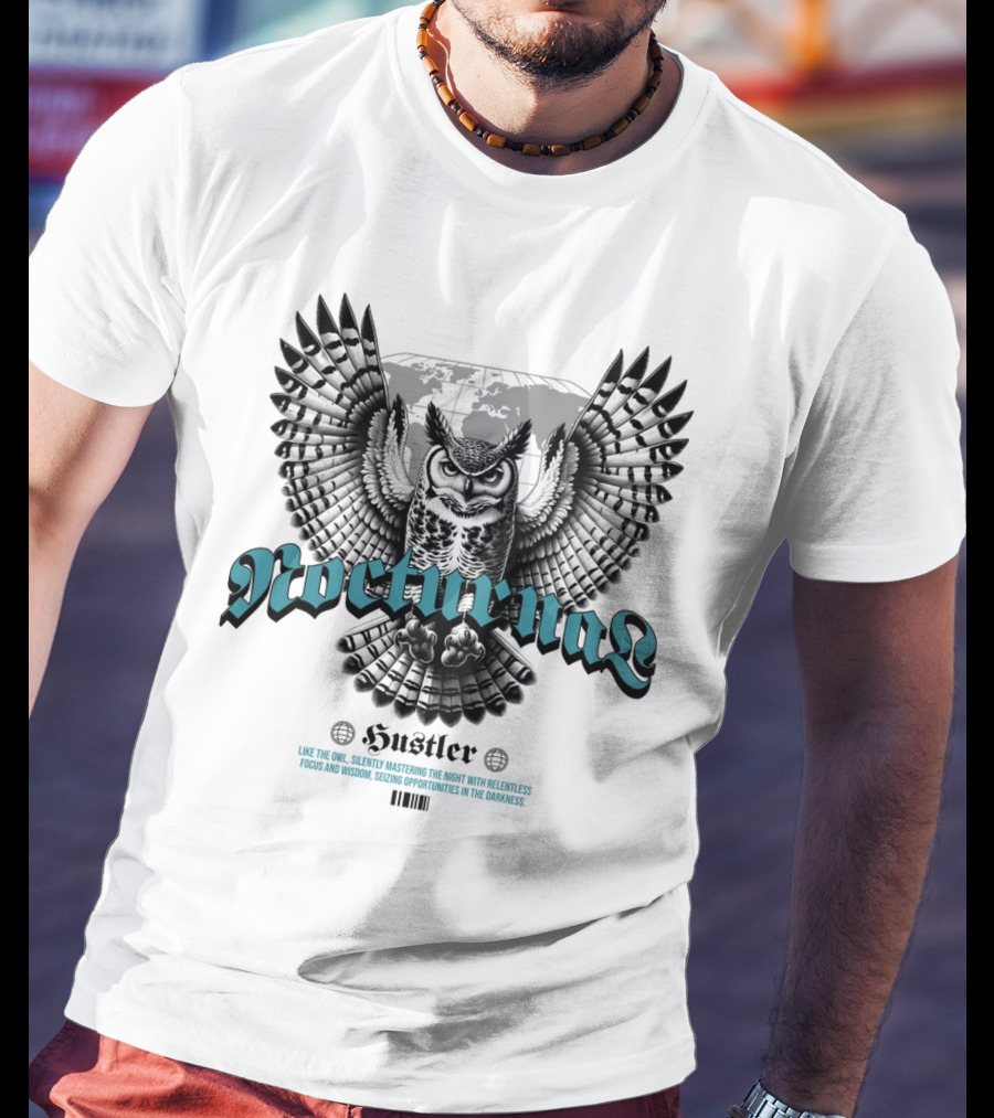 Nocturnal Owl Mastery With Relentless Hustler Focus T-Shirt