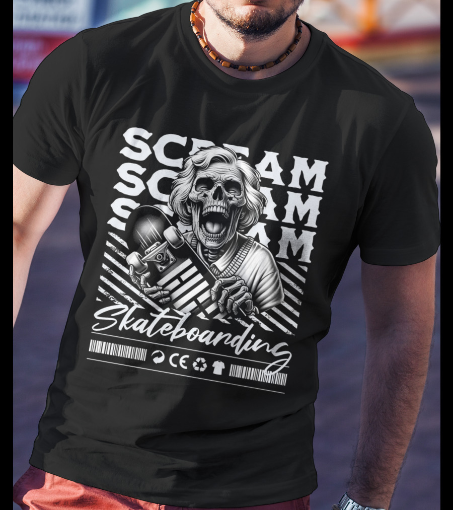 SCREAM SCREAM SCREAM Skateboarding T-Shirt