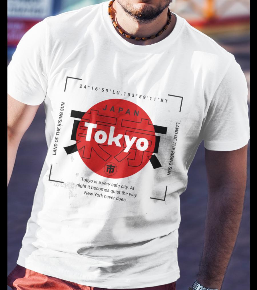 Tokyo Japan Land Of The Rising Sun Safe City Quiet Night T-Shirt