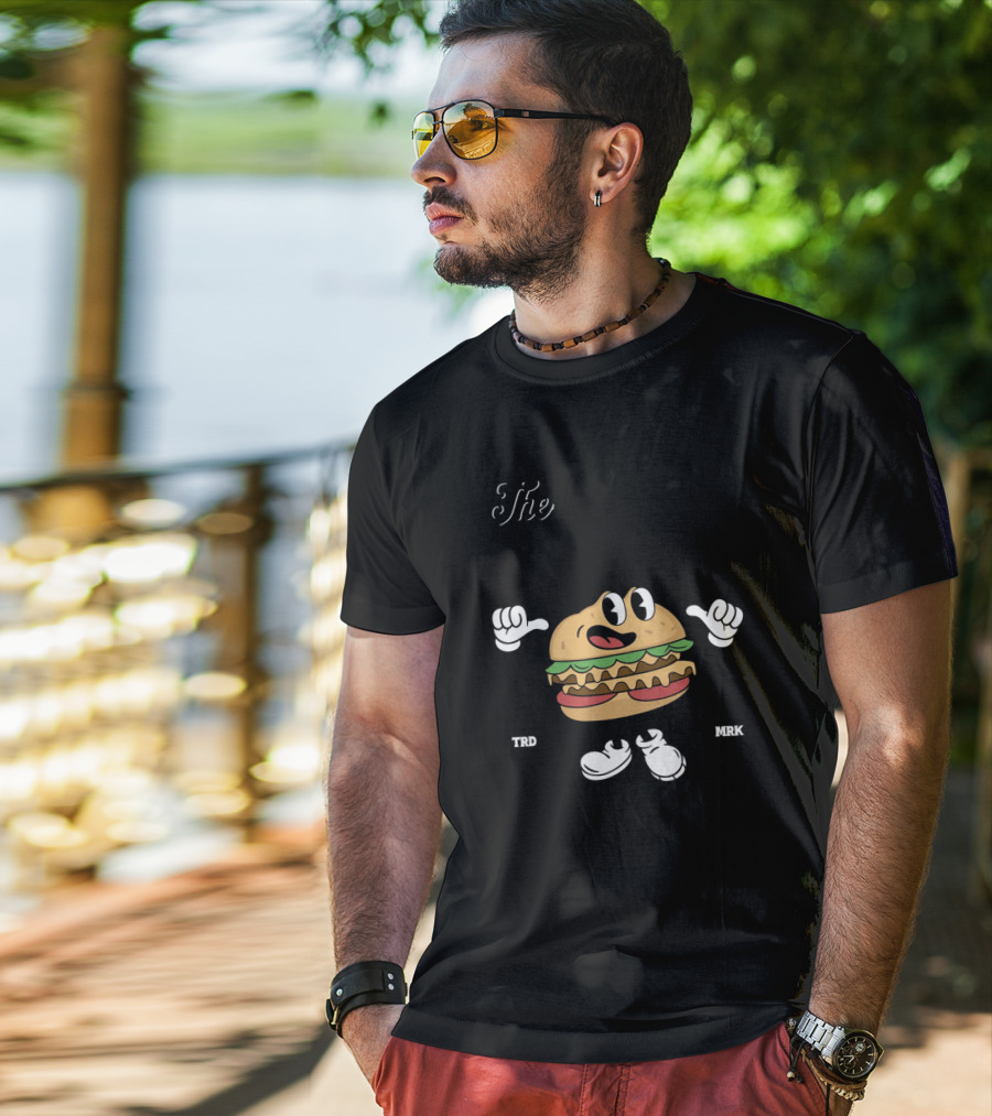 The Smile Motion Happy Bites Burger Mascot T-Shirt