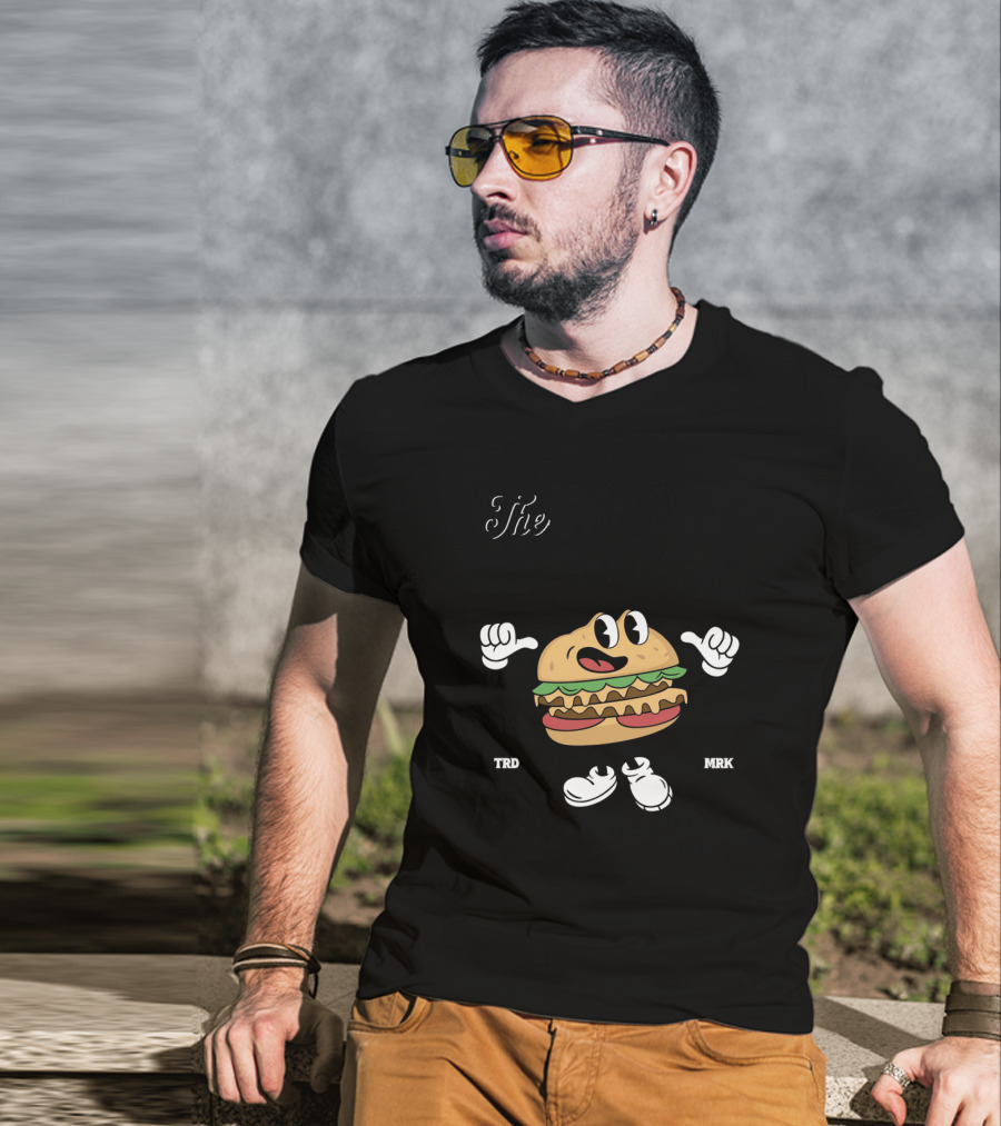 The Smile Motion Happy Bites Burger Mascot T-Shirt