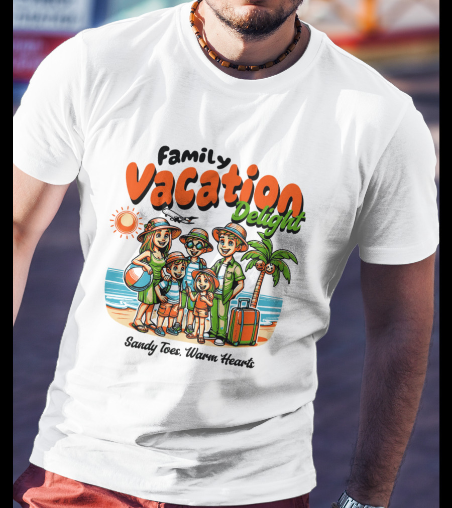 Family Vacation Delight Sandy Toes Warm Hearts T-Shirt