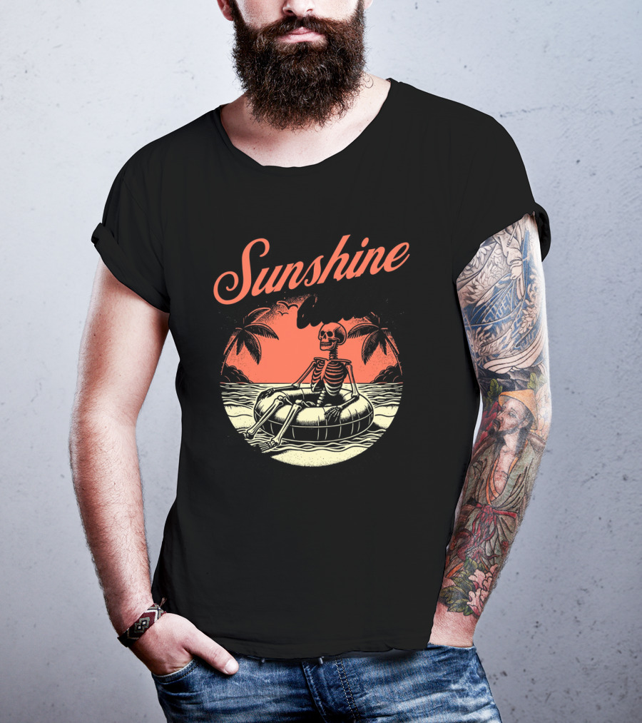 Sunshine State Skeleton Vacation Beach Club T-Shirt